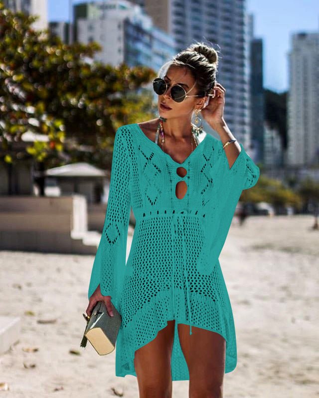 Beach Goddess Vibes: Swimsuit Cover-up and Beach Dress Lake green Beachwear Australia