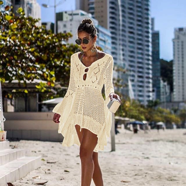 Beach Goddess Vibes: Swimsuit Cover-up and Beach Dress Apricot Beachwear Australia