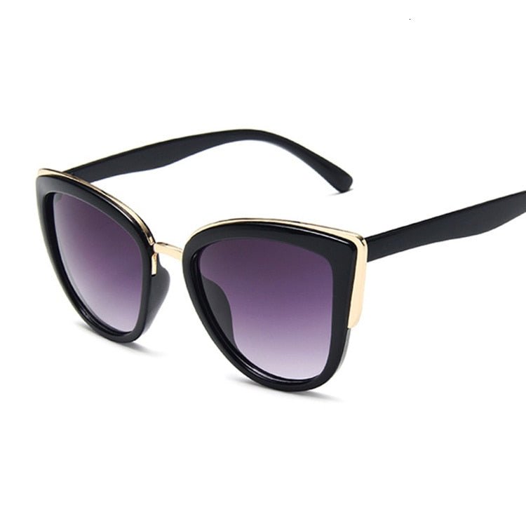Cat Eye Sunglasses Polarised Black Gray Beachwear Australia