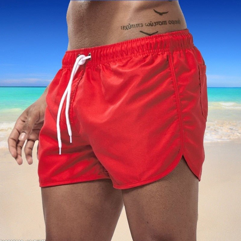 Fast Drying Swim Shorts Red Beachwear Australia