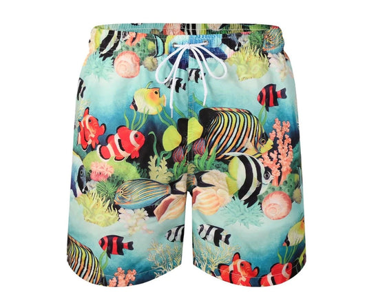 Men's Coastal Inspired Swim Shorts with Mesh Liner Green Beachwear Australia