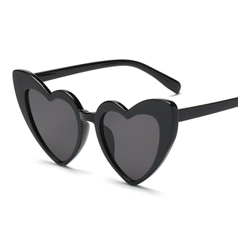 Retro Romance: Vintage Heart Shaped Sunglasses WhiteGray Beachwear Australia