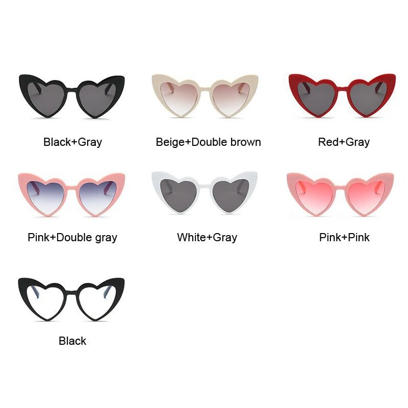 Retro Romance: Vintage Heart Shaped Sunglasses WhiteGray Beachwear Australia