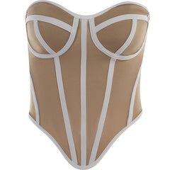 Strapless Corset Top for Women Black Beachwear Australia