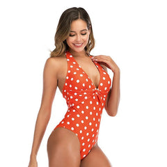 Stylish Cross-Plunging One-Piece Bodysuit 2 Beachwear Australia