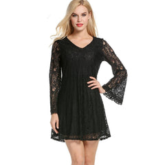 Summer Elegance V-Neck Lace Dress Claret Beachwear Australia