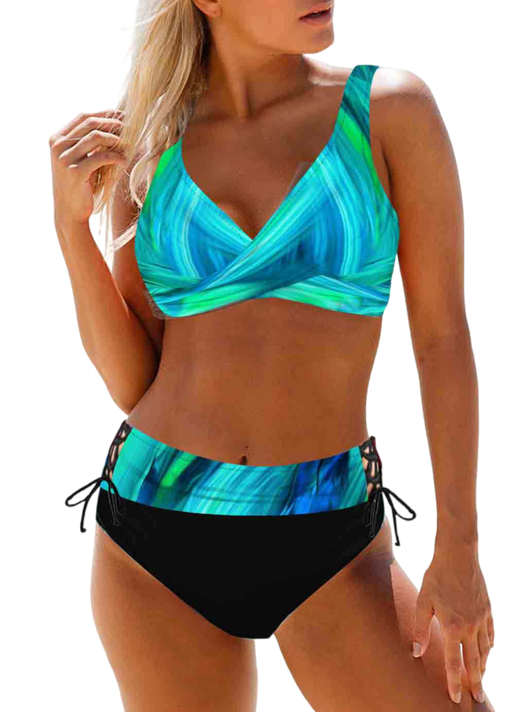 Vibrant Spectrum Rainbow Striped Multicolor Bikini Rainbow bar Beachwear Australia
