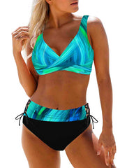 Vibrant Spectrum Rainbow Striped Multicolor Bikini Rainbow bar Beachwear Australia