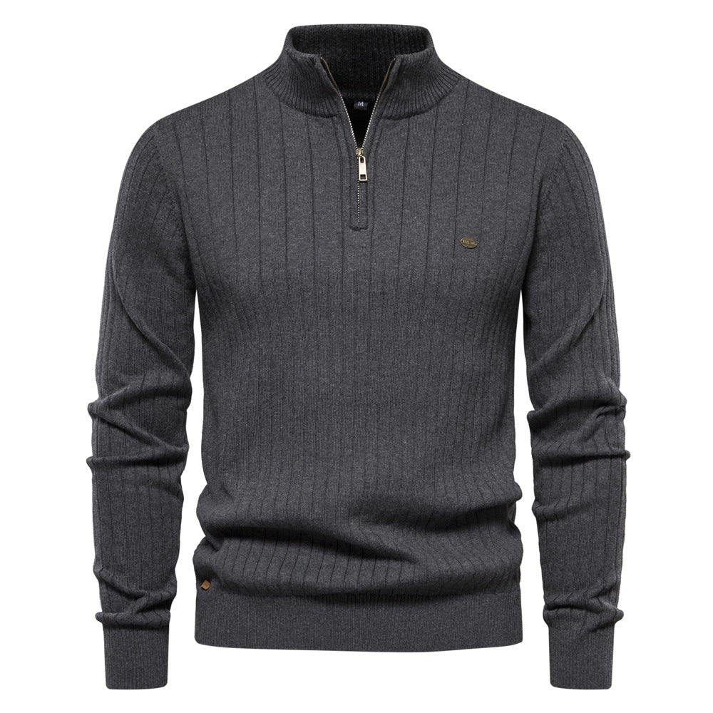 Casual Half-Zip Sweater