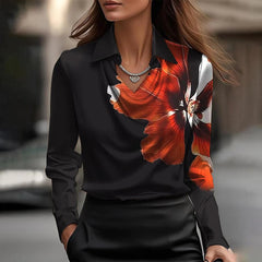 Draped Collar Blouse