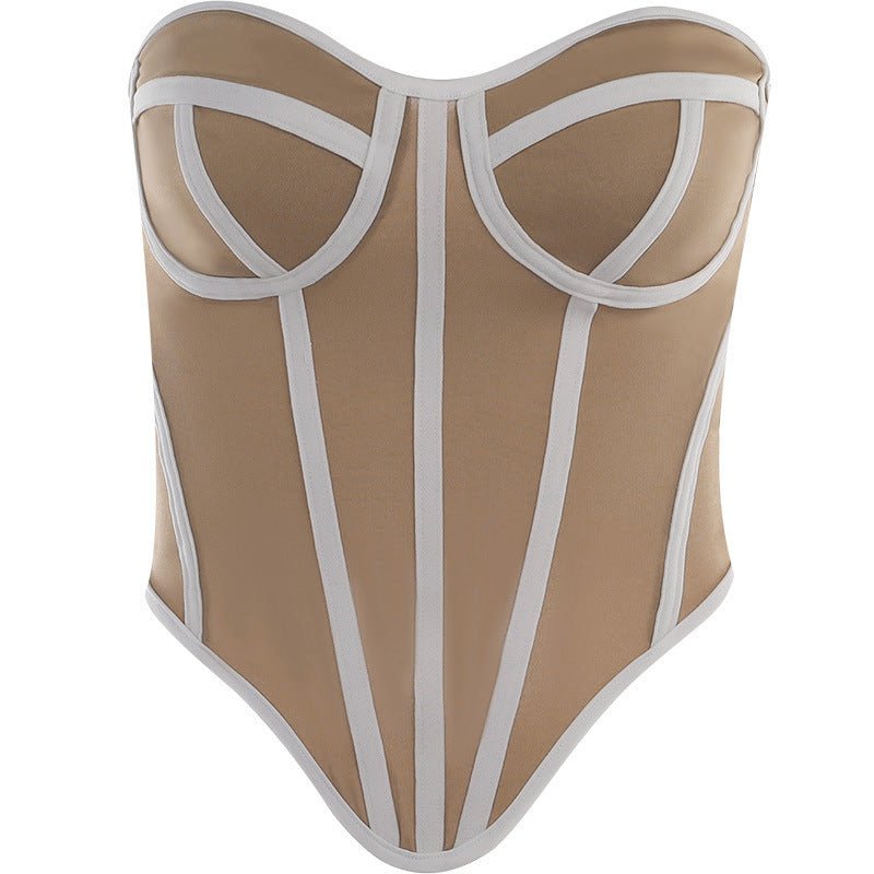 Strapless Corset Top for Women Black Beachwear Australia