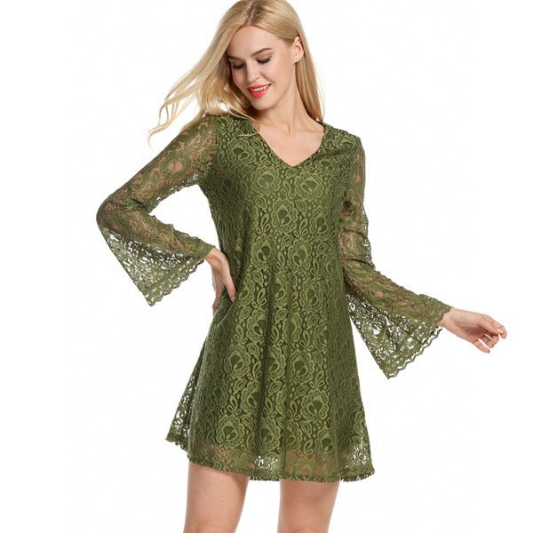 Summer Elegance V-Neck Lace Dress Claret Beachwear Australia