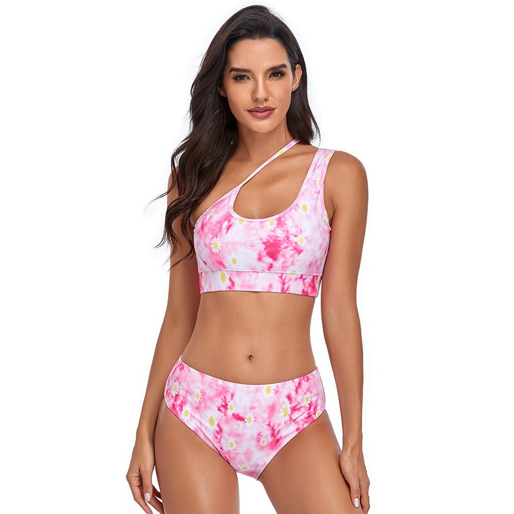 Tummy Control Swimwear Set in Technicolor Pink Beachwear Australia